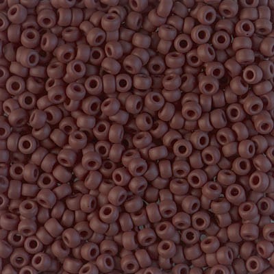 Round Seed Bead by Miyuki - #409-F Chocolate Opaque Matte