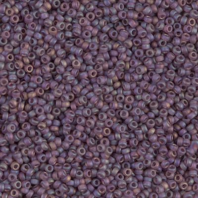 Round Seed Bead by Miyuki - #153-FR Dark Smoky Amethyst Transparent Rainbow Matte
