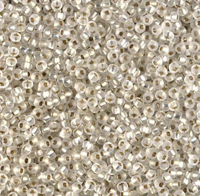 Round Seed Bead by Miyuki - #1901 Clear Transparent Silver-Lined Semi-Matte