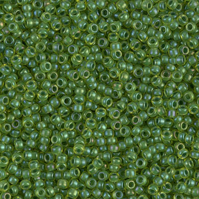 Round Seed Bead by Miyuki - #1926 Pea Green / Chartreuse Semi-Matte Inside Color Lined