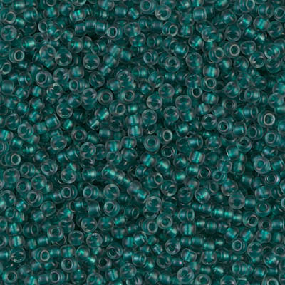 Round Seed Bead by Miyuki - #1933 Emerald / Light Gray Semi-Matte Inside Color Lined