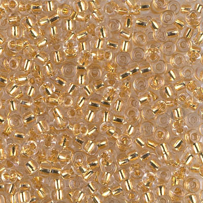 Round Seed Bead by Miyuki - #195 24Kt Gold Inside Color Lined