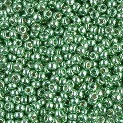 Round Seed Bead by Miyuki - #4214 Duracoat Galvanized Dark Mint Green