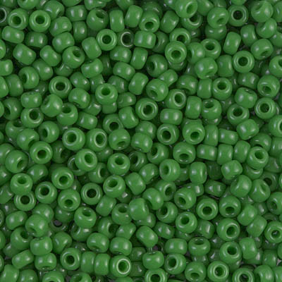 Round Seed Bead by Miyuki - #411 Green Opaque