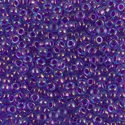 Round Seed Bead by Miyuki - #352 Fuchsia / Aqua Inside Color Lined Luster