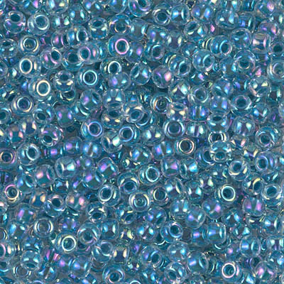 Round Seed Bead by Miyuki - #279 Marine Blue Inside Color Lined Rainbow