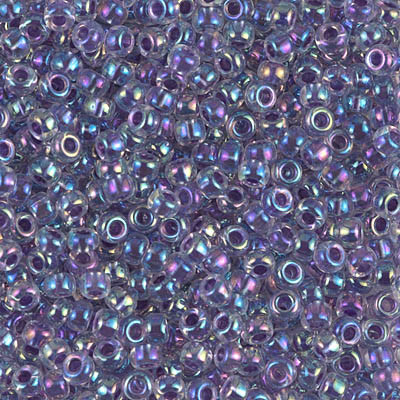 Round Seed Bead by Miyuki - #274 Amethyst Inside Color Lined Rainbow