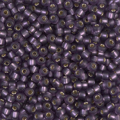 Round Seed Bead by Miyuki - #24-F Amethyst Transparent Silver-Lined Matte