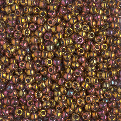 Round Seed Bead by Miyuki - #2449 Tea Berry Transparent Gold Rainbow