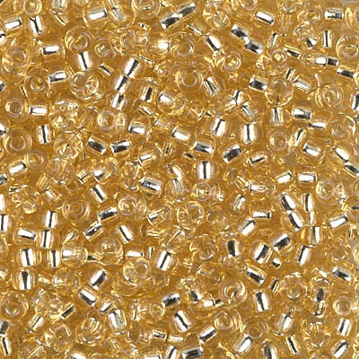 Round Seed Bead by Miyuki - #2 Light Gold Transparent Silver-Lined