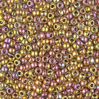 Round Seed Bead by Miyuki - #1985 24Kt Pink Gold Rainbow