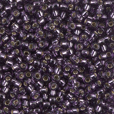 Round Seed Bead by Miyuki - #24 Amethyst Transparent Silver-Lined