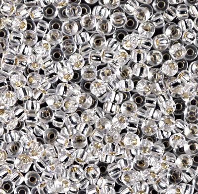 Round Seed Bead by Miyuki - #1 Clear Transparent Silver-Lined