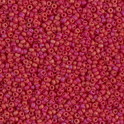 Round Seed Bead by Miyuki - #2076 Red Opaque Luster Matte