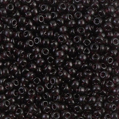 Round Seed Bead by Miyuki - #2402 Extra Dark Smoky Amethyst Transparent