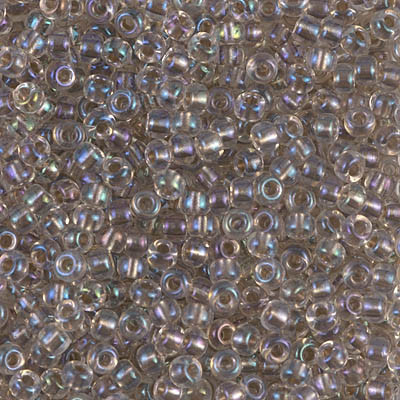 Round Seed Bead by Miyuki - #2195 Taupe Inside Color Lined Rainbow