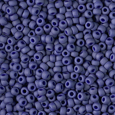 Round Seed Bead by Miyuki - #2075 Cobalt Opaque Luster Matte