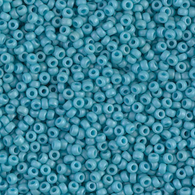 Round Seed Bead by Miyuki - #2029 Turquoise Blue Opaque Luster Matte