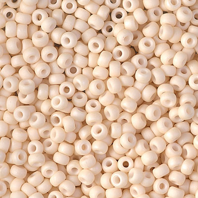 Round Seed Bead by Miyuki - #2022 Antique Beige Opaque Matte