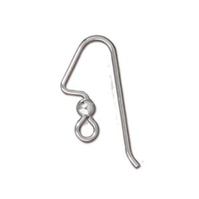 Tierracast Earwires: Angular Hook Sterling Silver w/3mm Bead | Pack of 4