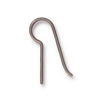 Tierracast Earwires: French Hook Niobium Natural Grey .53 Inch Blank | Pack of 4