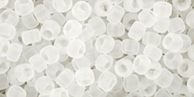 Round Seed Bead by Toho - #0001F Clear Transparent Matte