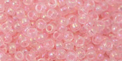 Round Seed Bead by Toho - #0171 Dyed Ballerina Pink Transparent Rainbow