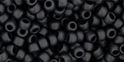 Round Seed Bead by Toho - #49-F Jet Opaque Matte