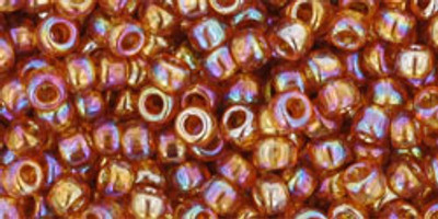 Round Seed Bead by Toho - #0162-C Topaz Transparent Rainbow