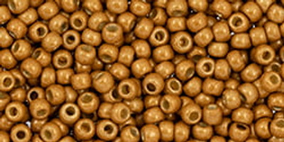 Round Seed Bead by Toho - #PF591-F PermaFinish - Galvanized Old Gold Matte