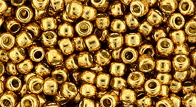 Round Seed Bead by Toho - #PF591 PermaFinish - Galvanized Old Gold