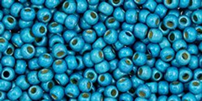 Round Seed Bead by Toho - #PF582-F PermaFinish - Galvanized Aqua Sky Matte