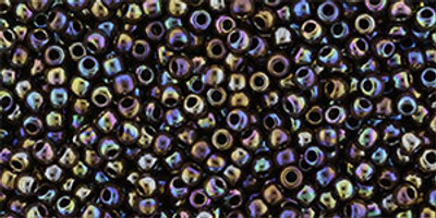 Round Seed Bead by Toho - #406 Oxblood Opaque Rainbow