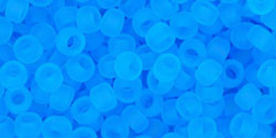 Round Seed Bead by Toho - #3-BF Medium Aquamarine Transparent Matte