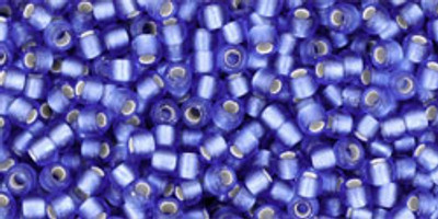 Round Seed Bead by Toho - #35-F Sapphire Transparent Silver-Lined Matte