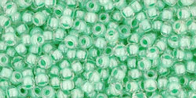 Round Seed Bead by Toho - #354 Clear / Mint Julep Inside Color Lined