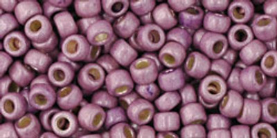 Round Seed Bead by Toho - #PF554-F PermaFinish Galvanized Lilac Matte