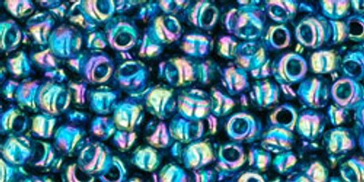 Round Seed Bead by Toho - #0167-BD Teal Transparent Rainbow