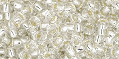 Round Seed Bead by Toho - #0021 Clear Transparent Silver-Lined
