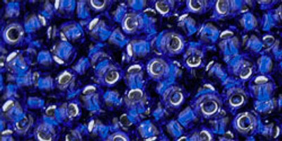 Round Seed Bead by Toho - #28 Cobalt Transparent Silver-Lined