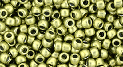 Round Seed Bead by Toho - #YPS0077 HYBRID ColorTrends: Metallic Primrose Yellow *Discontinued*