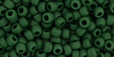 Round Seed Bead by Toho - #47-HF Pine Green Opaque Matte