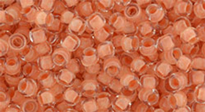 Round Seed Bead by Toho - #963 Clear / Apricot Inside Color Lined