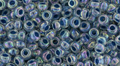 Round Seed Bead by Toho - #782 Clear / Capri Inside Color Lined Rainbow