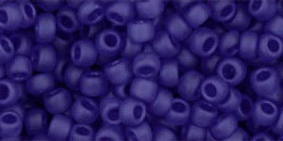 Round Seed Bead by Toho - #8-F Dark Sapphire Transparent Matte