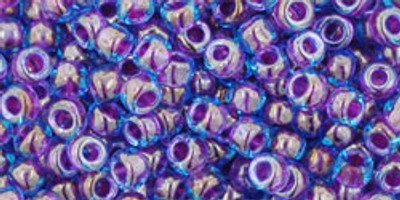 Round Seed Bead by Toho - #252 Aqua / Purple Inside Color Lined