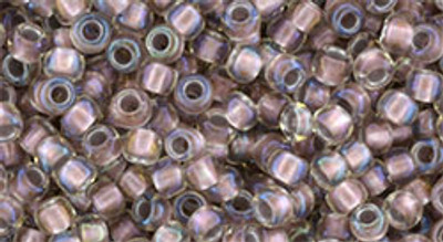 Round Seed Bead by Toho - #267 Clear / Rose Gold Inside Color Lined