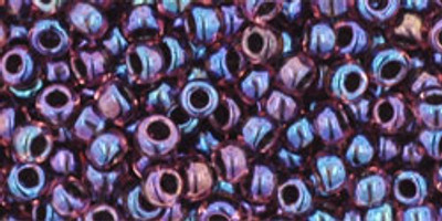 Round Seed Bead by Toho - #251 Light Amethyst / Jet Inside Color Lined Luster