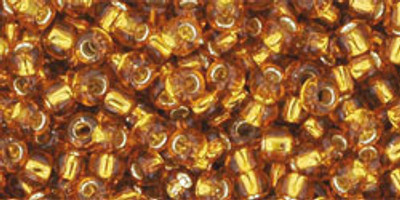 Round Seed Bead by Toho - #0022-C Topaz Transparent Silver-Lined