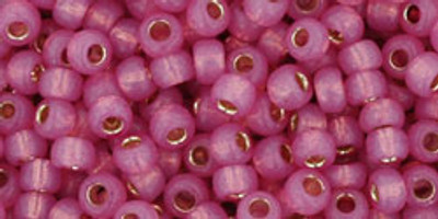 Round Seed Bead by Toho - #2106 Milky Mauve Transparent Silver-Lined